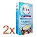2x Veet® Bikini and Underarm Wax Strips with Vitamin E and Almond Oil for sensitive skin/ 16 strips, 4 wipes per pack
