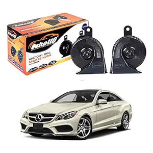 Oshotto 12V Car Horn- Trumpet Sound 2Pc Set(Low + High) Compatible with Mercedes-Benz E-Class 2010-2016 (Black)