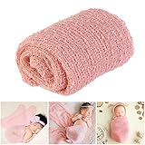 OULII Lange Ripple wickeln, DIY neugeborenes Baby Fotografie Wrap-BAby Foto Requisiten begünstigt, 2er-Pack (Schnee zahnfarbenen + Flieder) - 2