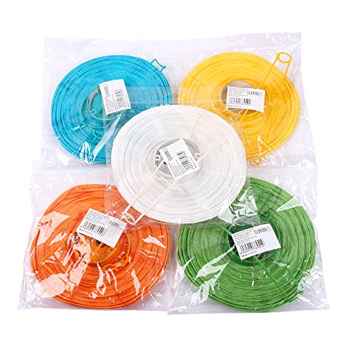 S/O 10er Pack LED Lampions Weiß Laterne Lampion Garten Balkon Terrasse Party Beleuchtung Dekoration (0558) - 3