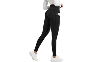PASUDA Leggins Termicos Mujer Invierno Mallas Cintura Alta Forro Polar Cálido Leggings Elásticos Slim Fit Deportivos Pantalones con Bolsillos Yoga Fitness Running
