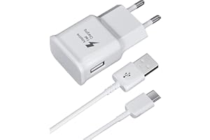 L2M1 Caricatore Caricabatterie Ricarica Rapida Bianco Spina con Cavo per Samsung Galaxy Tab S4 / Tab S5e / Tab S6 / Tab S6 Lite/Tab S6 5G / Tab S7 / Tab S7+ / Tab S7 FE