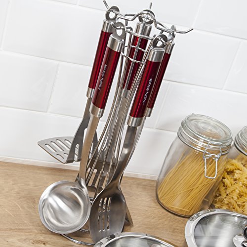 Morphy Richards 46825 5-teiliges Küchenutensilien-Set, aus Edelstahl Rot - 3