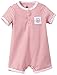 Petit Bateau Unisex Baby MAEVE Striped Button Front Short Sleeve Jumpsuit, Multicoloured (Ecume/Cocorico), 12-18 Months (Manufacturer size: 18 Months)