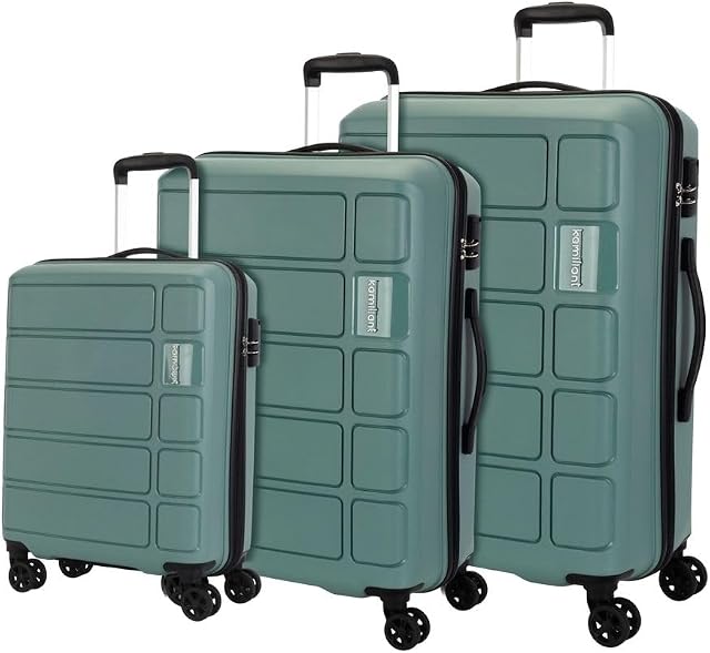 Kamiliant by American Tourister 3 Pc Harrier Edge 8W Set 56 Cm, 68 Cm & 78 Cm - Small, Medium & Large Polyprop