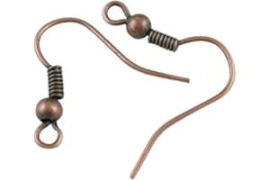 LA BOUTIQUE DE KARINE Lote de 60 Ganchos montaje pendientes metal cobre 18 mm – patines – Creation joyas perlas