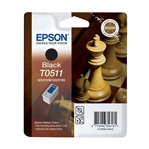 Epson T0511 Cartouche d'encre d'origine Noire S020108 et S020189