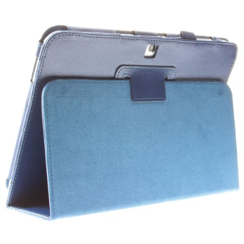 Design Tab3 10 1 Standtasche f  r SAMSUNG GALAXY TAB 3 P5200 P5210 P5220 H  lle Etui Tasche Case ULTRASLIM  Dunkelblau 