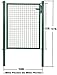 Produktbild GAH Wellengitter-Tor grün Höhe 125cm x Breite 100cm