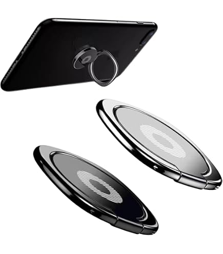 Supporto per cellulare pieghevole per cellulare, 6 pezzi, con impugnatura per cellulare, colore: nero, blu, verde, viola, oro rosa