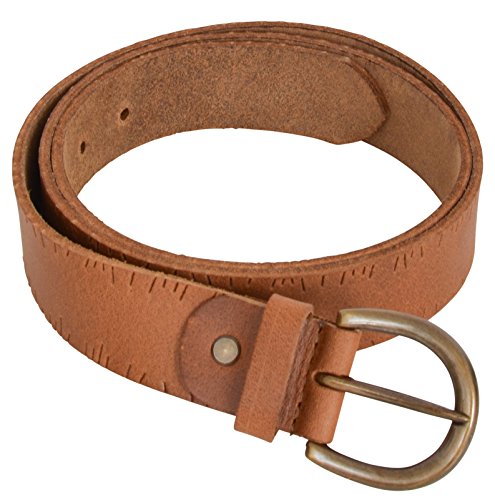Gusti Cuir Studio Ceinture en Cuir Ceinture 70 cm pour Hommes Ceinture pour Femmes en Cuir de Buffle Robuste Unisexe Marron foncé Marron 2G106-17-70