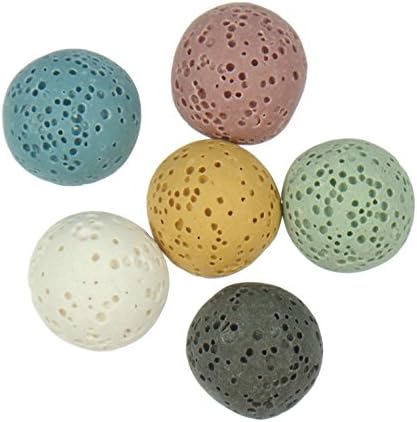 Real Volcanic Lava Beads for use in Aromatherapy Lockets and Bolas (14 mm Round)