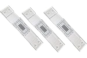 Kopinma Lot de 3 détecteurs de fissures en acrylique, appareil manuel de surveillance des fissures, moniteur de fissures standard pour mur de bâtiment, outil d'inspection précis