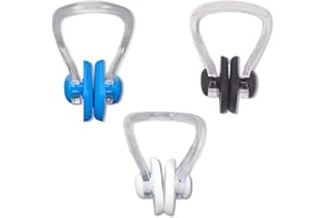 FEZF 3pcs pince-nez de formation et de plongée, pince-nez de natation en silicone, pince-nez en silicone étanche, pince-nez de natation en silicone pour enfants adultes