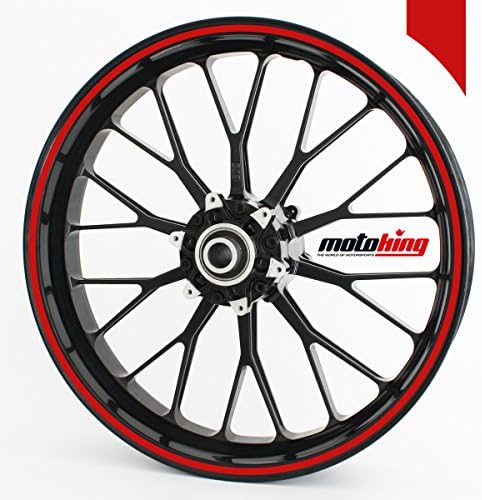 Motoking wheel rim sticker 360 ° red matte 0,47 inches / whole circle / for 24" to 26" / colour &amp; width are selectable