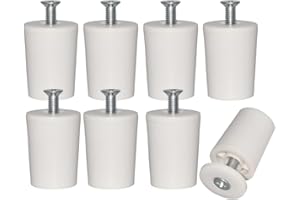 KRAWNXIN 8x Butées de Volet Roulant 28mm Blancs, Protection des Lamelles de Fenêtres, Arrêts de Rouleau avec vis et Rondelle (28mm, Pièce, 8)