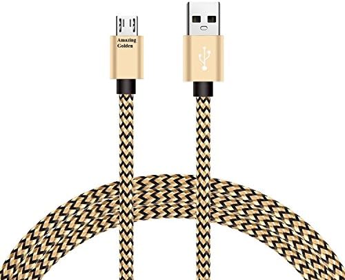 Amazing 3M Super Fast Long Micro USB Data Sync Charger Cable Lead For Samsung Android Phones Gold Color
