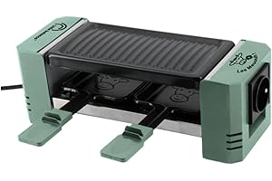 LITTLE BALANCE LTTLE BALANCE 8949 Happy Connect 2-4 Meuuuh…!, Raclette 1 ou 2 personnes, Assemblage en série de 4 appareils possibles, Sans PFAS, Antiadhésif, 320 W, Sapin