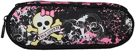 2 in 1: Federmappe / Kosmetiktasche Pink Cookie Totenkopf - Schlamper Etui Kinder