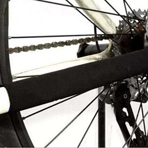 Lusee® 2x Fahrrad Ketten Strebenschutz Rahmenschutz Kettenstrebenschutz Neopren Schwarz - 4