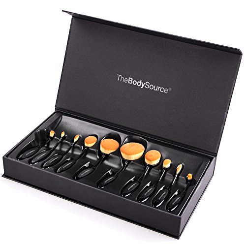 Professionelles Make-up-Pinselset, 10 Stück – mit Kontur-, Foundation-, Concealer-, Lippen-, Eyeliner- und Rouge-Make-up-Pinsel - 2