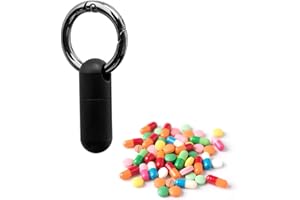 ZUKZYTHEPSOR 1 Pezzi Mini Portapillole Portachiavi, Portapillole Portatile,Impermeabile In Metallo Con Portachiavi,per Viaggi All'aperto