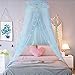 Produktbild Jeteven Prinzessin Moskitonetz aus Spitze Himmelbett-Moskitonetz Spitzen-Betthimmel für Kinder Fliegen und Insekten-Schutz und Dekoration Höhe 240 cm. hellblau
