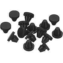QUARKZMAN Siliconen afsluitdoppen voor het vergrendelen van gaten voor afdichting, rubber, panelen, type draad, waterdichte afdichtingen, diameter 15 mm, zwart, 10 stuks