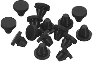 QUARKZMAN 15pz Tappi in Silicone, Tappi a Scatto Rotondi in Gomma per Foro 7-8mm, Tappi per Fori Impermeabili Tappo Foro Tubo Metallico, Cappucci Estremità Mobili, Tappo in Gomma Nero