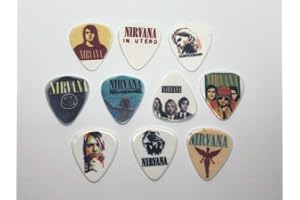PICKS Nirvana Lot de 10 médiators 10 motifs différents