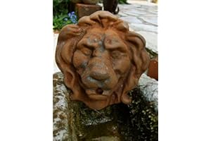 Antikas – Gargouille en forme de tête de lion – Bec pour fontaine murale, gargouille à jet d'eau