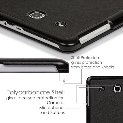 Forefront Cases® Neue Hülle Tasche Case Cover für Samsung Galaxy Tab E 9.6 T560 (Juli 2015) – Ultra Schlank Superleicht Ständer mit Rundum-Geräteschutz – inkl. Eingabestift und Displayschutz - 7
