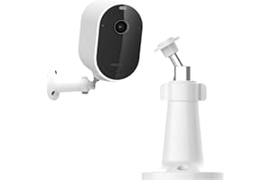 BAALETC Support mural de sécurité réglable compatible avec Arlo Pro, Pro 2, Pro 3, Pro 4, Arlo Pro 5, Arlo Ultra and Ultra 2, Ring Cam, Wyze Cam Pan et autres avec trou de vis 1/4"