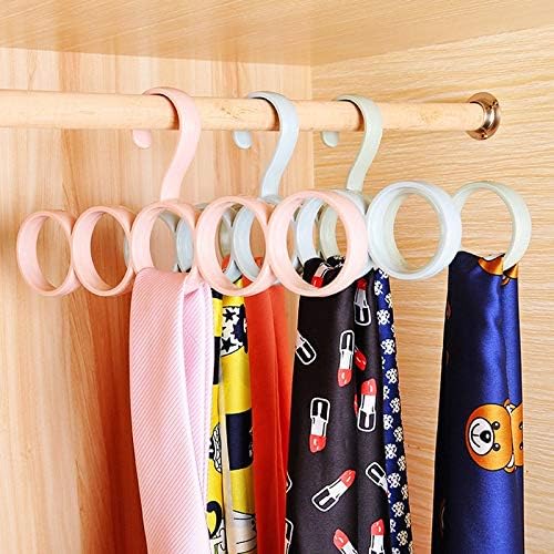 Scarf Hanger Acrylic- 5- Circle Plastic Ring Hanger for Scarf, Shawl, Tie, Belt