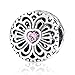 Produktbild Liebe & Freundschaft, Pink CZ 925 Sterling-Silber Amulett Pandora kompatibel mit europäischen Armbändern