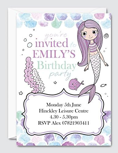 Personalised Mermaids Invitation - Personalised Party Invitations