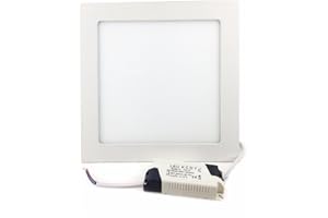 SILAMP Spot LED Extra Plat Carré BLANC 18W - Blanc Neutre 4000K - 5500K