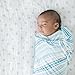 SwaddleDesigns X-Large Muslin Swaddle Blanket, Blue Forest (Set of 4 in Blue)