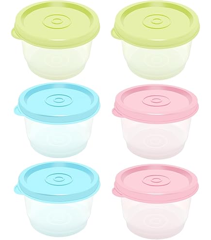 Lot De 6 Boîte De Conservation Rond Avec Couvercle Hermétique,frigoverre En Verre-Diamètre 12 X Hauteur 9.9 Cm -JUANIO - Maison