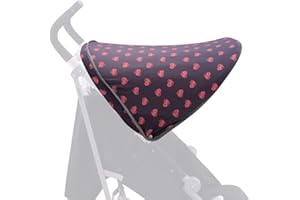 JYOKO KIDS Copri Cappottina per Passeggino compatibile con Maclaren Quest, Techno y Xt (FLUOR HEART)