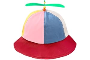 SIEBOLD CappelliCappello elica Elicottero Arcobaleno,Bambini Cotone Elicottero Elica Secchio cap Blocco ColoreLibellula Perline Estate Cappellino da Baseball Cappello Festa