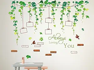 Amazon Brand - Solimo PVC Vinyl Wall Sticker for Living Room (Vine Photo Gallery, Ideal Size on Wall , 120 Cm X 88 Cm), Multicolour