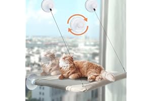 HHBDY Hamac Kaki pour Chat avec Fenêtre - Lit Suspendu 35*55Cm pour 17kg Chats - Nid Monté sur Fenêtre - Chaise Longue avec Ventouse