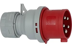 Brennenstuhl Acoplamiento CEE 400V/32A (para Uso Exterior IP44, conexión facíl, 5 Polos, Toma Industrial de 5 Pines)