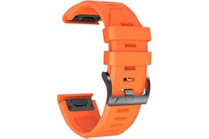NotoCity pasek do zegarka Fenix 5X, 26 mm, miękki silikonowy pasek zastępczy do Fenix 5X Plus / Fenix 6X / Fenix 6X Pro / Fenix 3 / Fenix 3 HR / Descent MK1 / D2 Delta PX (pomarańczowy)