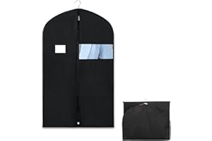 HBERCAI 1 Pieza Fundas para Trajes Bolsas Plegables y Lavables Fundas,Antipolvo Fundas Armario para Ropa a Prueba de Polvo para Vestidos de Novia o Fiesta,Bolsa Portatrajes Hombre Viaje-100 x 60 cm