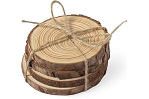 BEGOON Tronchi di legno – Fetta di legno – set da 8 pezzi (2x set da 4 pezzi) – diametro 8 cm/10 cm.