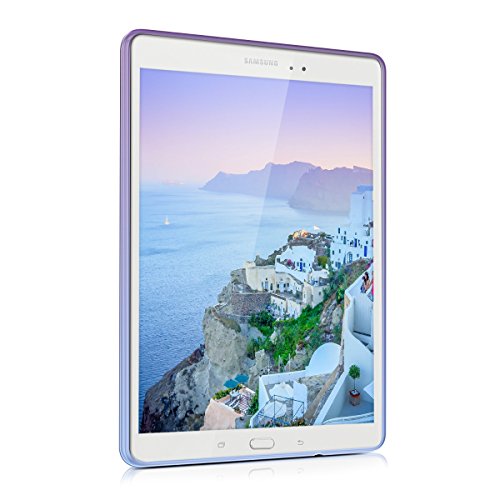 kwmobile Hülle für Samsung Galaxy Tab S2 9.7 T810N/T813N/T815N/T819N – Case Handy Schutzhülle TPU Silikon für Tablet – Backcover Cover klar Violett Blau Transparent - 2