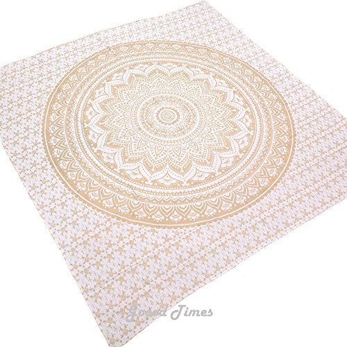 Wanddekoration Hippie Wandteppiche Bohemian Mandala Wandteppich Indian Gold Überwurf - 3