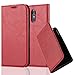 Price comparison product image Cadorabo Book Case works with LG STYLUS 3 in APPLE RED – with Magnetic Closure, Stand Function and Card Slot – Wallet Etui Cover Pouch PU Leather Flip
